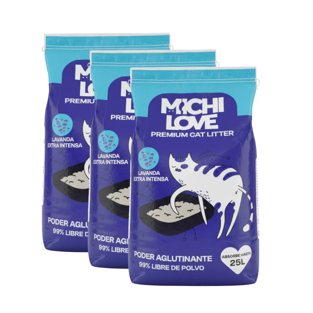 Arena Para Gatos Michi Love Lavanda 60 kg