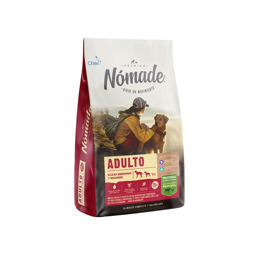 Alimento Nómade Perro Adulto Razas Medianas y Grandes 20 kg